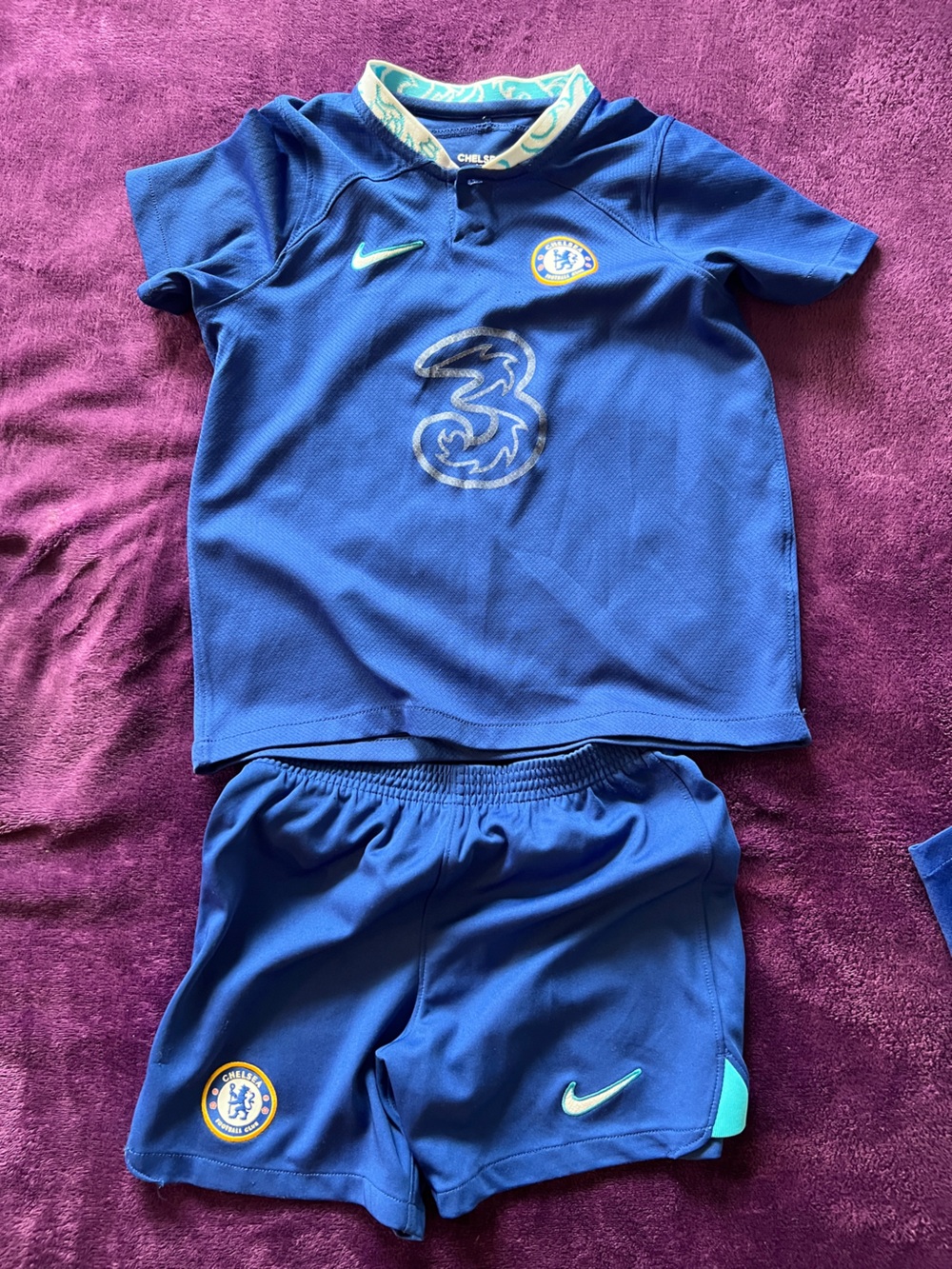 Nike Blue Kids Matching Athletic Set Chelsea FC SIZE 7 yo